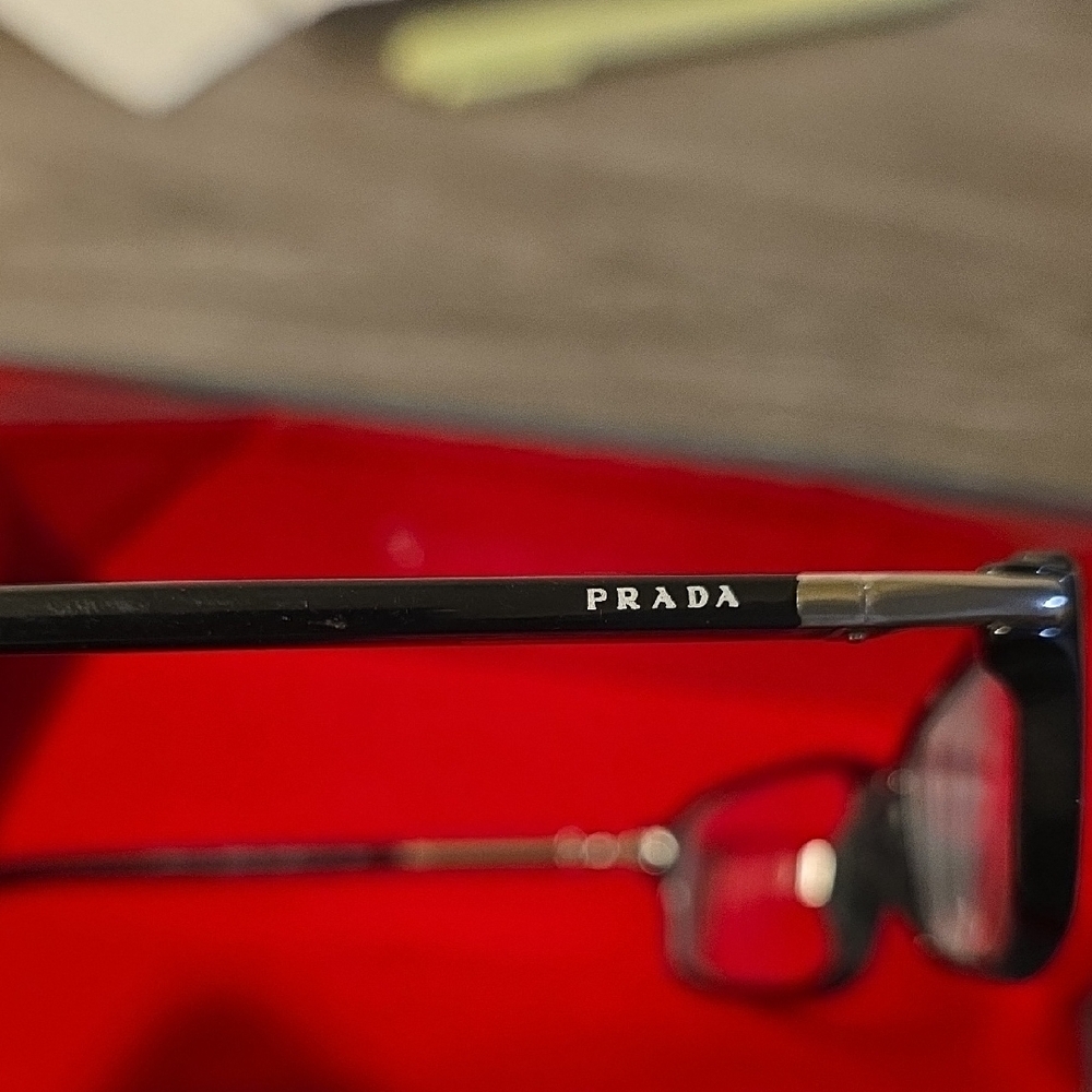 Prada Black Rectangular Frame Eyewear - image 5